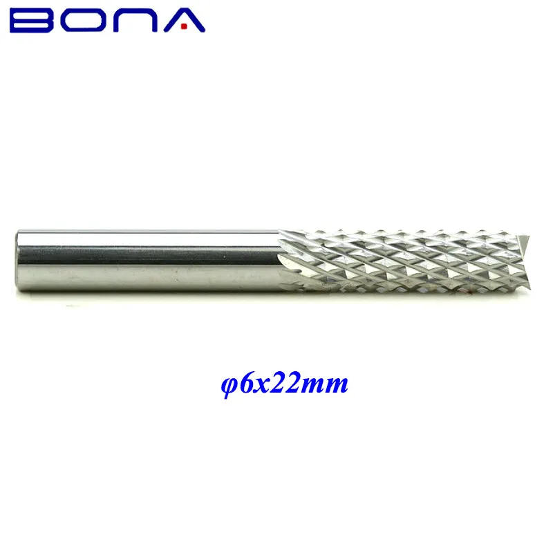 6*22mm Corn Teeth End Mill Milling Cutter CNC Bits PCB Circuit HDF Fiber Glass