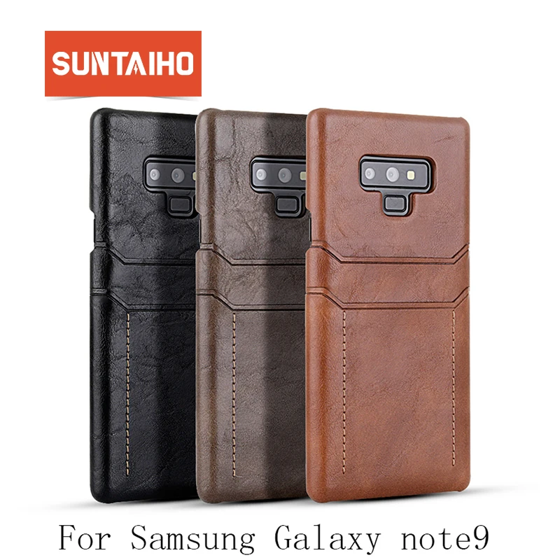 Чехол из искусственной кожи в стиле ретро Suntaiho для Samsung Galaxy s9 plu note9 s8 слот карт Note8|