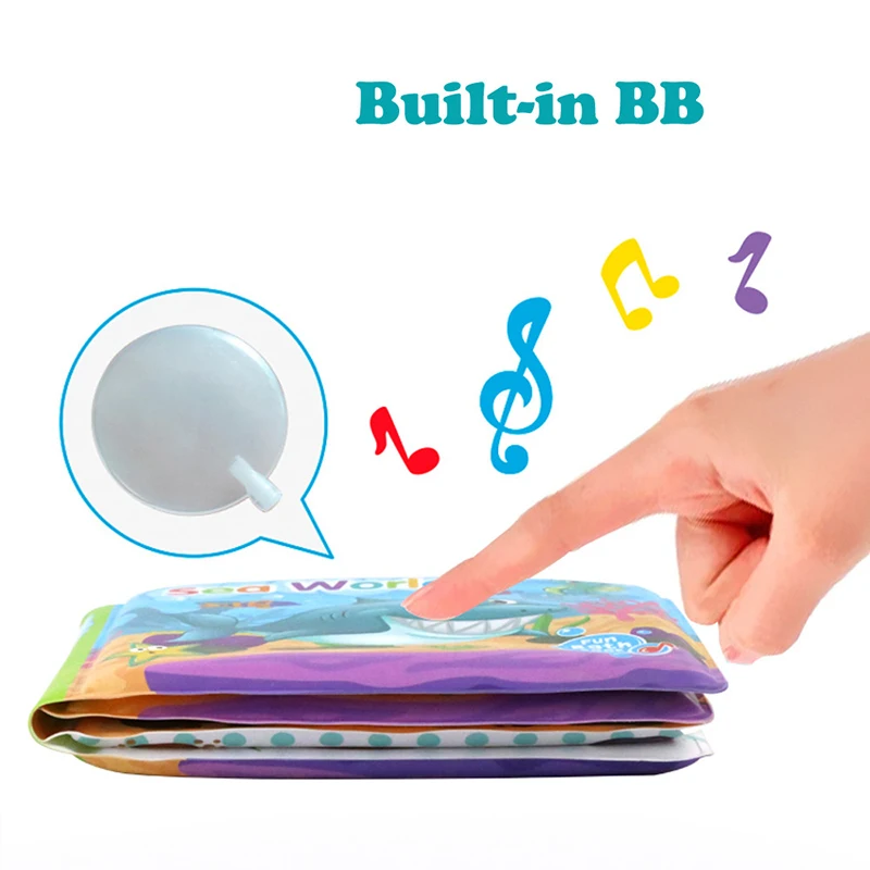 

Baby Toys Water Bath Books Animal Education Toy Intelligence Development Dolphin EVA Plastic Floating BB Baby Cognize Book Toys