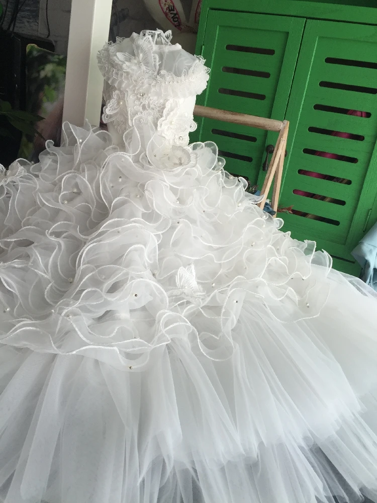 vestido de princesa de luxo filhote de