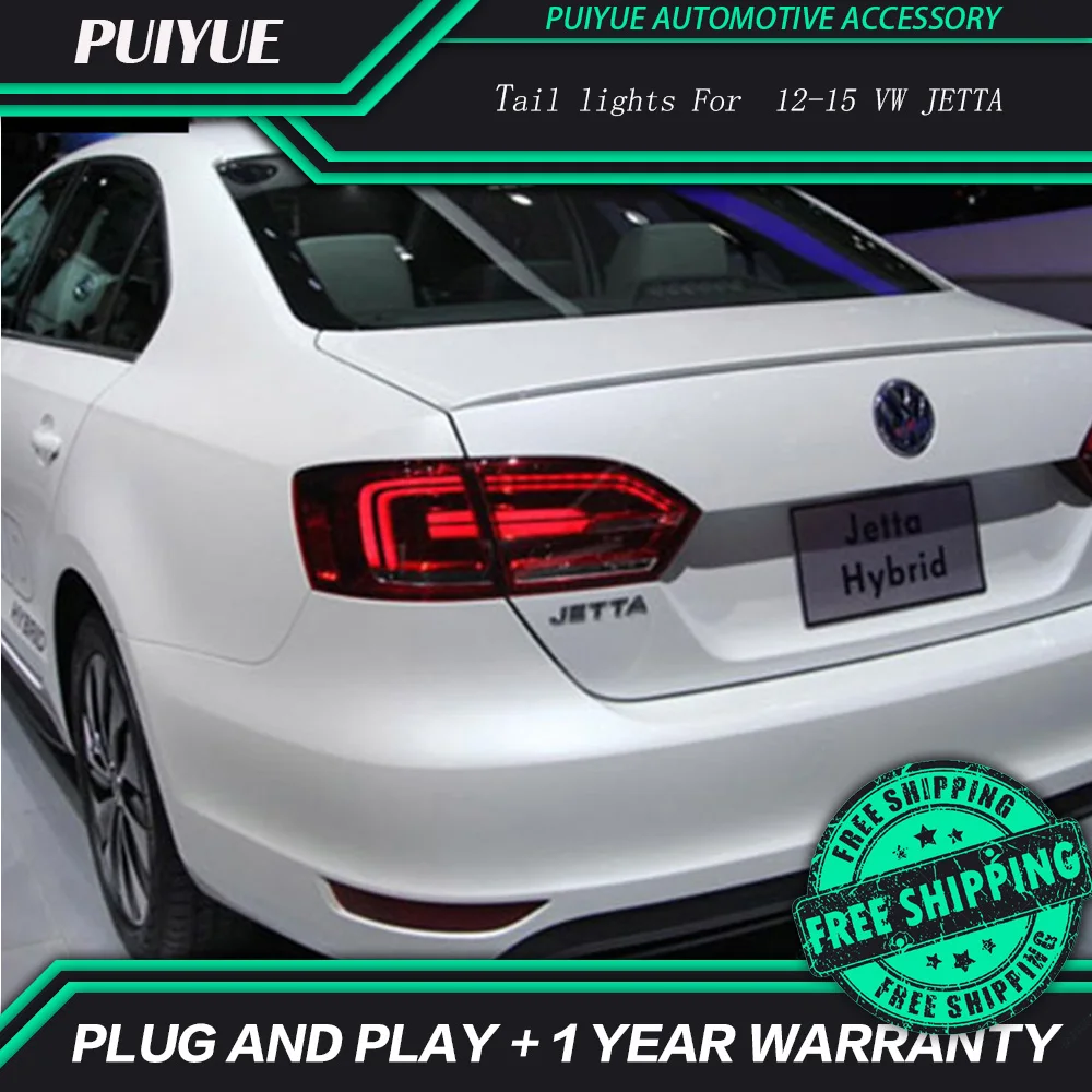 

PUIYUE Car Styling For VW Jetta LED Taillights 2011-2014 North American Edition jetta Rear Light Rear Lamp DRL+Brake+Park+Signal