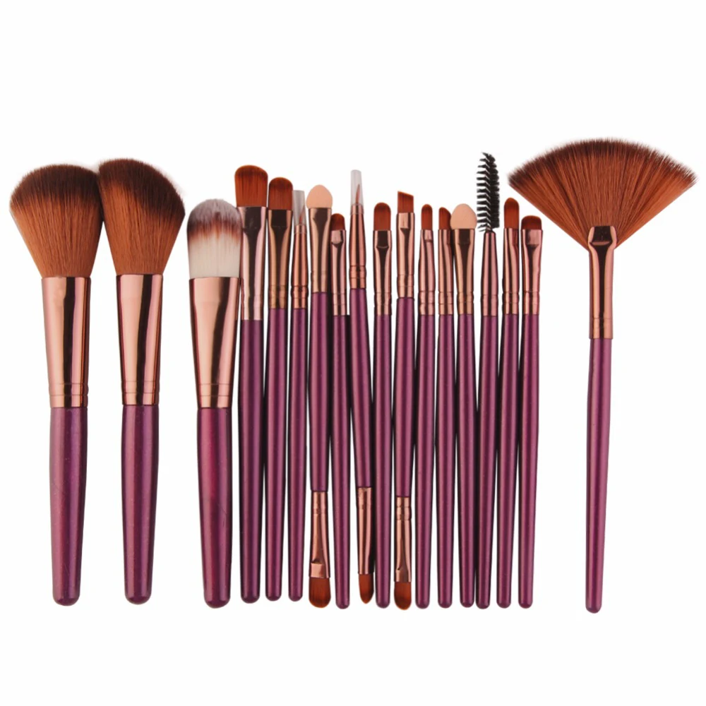 

18Pcs Makeup Brushes Tool Set Cosmetic Powder Eye Shadow Foundation Blush Blending Beauty Make Up Brush Maquiagem