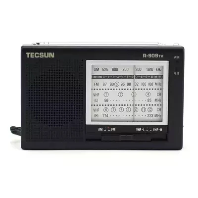 Fm-радио Tecsun R-909TV радио FM/AM/VHF вещательный приемник 56-108 МГц Мини Портативный fm-радио рекордер