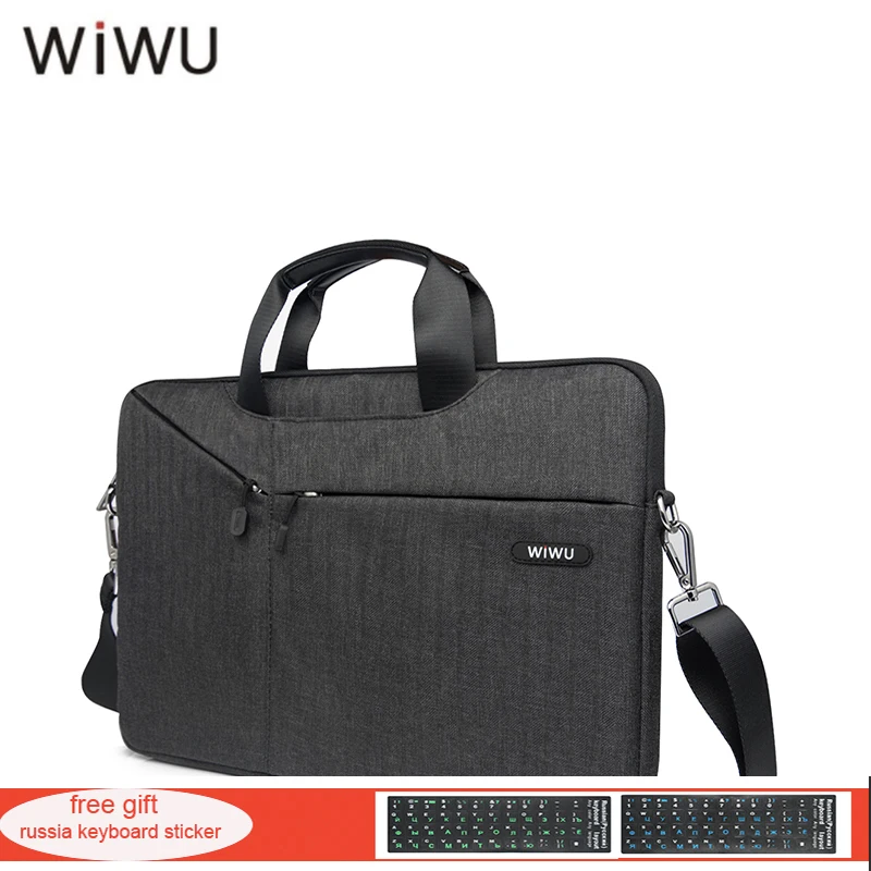 

WIWU New Notebook Bag For Macbook air 13 11 12 15 Multi Use Gray Black Handbag Messenger Laptop Bag Shockproof Casual Nylon Bag