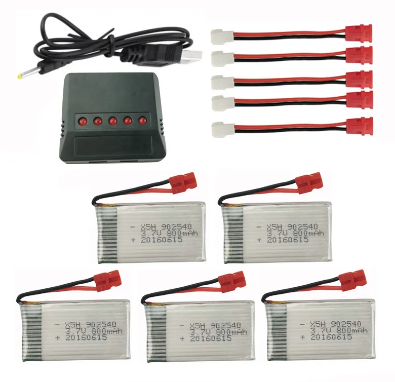 SYMA X5HW X5HC RC Quadcopter RC Aircraft Accessories Parts Accessories X5HW 5PCS 3 7V 800MAH font