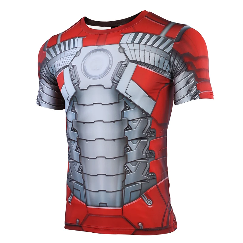 

The Avengers 3D Printed T shirts Men iron Man MK5 Compression Shirt 2019 Summer Cosplay Costume Iron Men Short Sleeve Tops Male