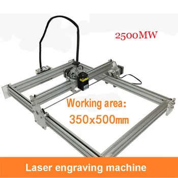 

1PC DIY mini 2500mw laser machines, large format 35cm * 50cm Wate laser engraving machine, alternating current