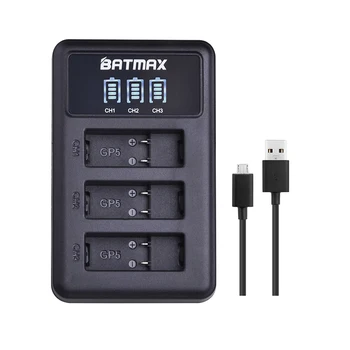 

Batmax For Gopro 5 AHDBT-501 LED USB 3Slots Charger with type C Port for Gopro hero 5 hero 6 New Gopro7 Action Camera Battery