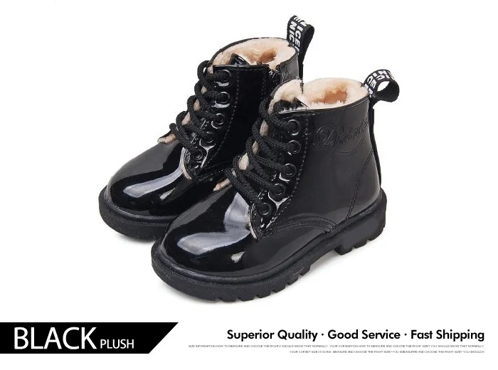 New 2017 Winter Children Shoes PU Leather Waterproof Martin Boots Kids Snow Boots Brand Girls Boys Rubber Boots Fashion Sneakers (19)