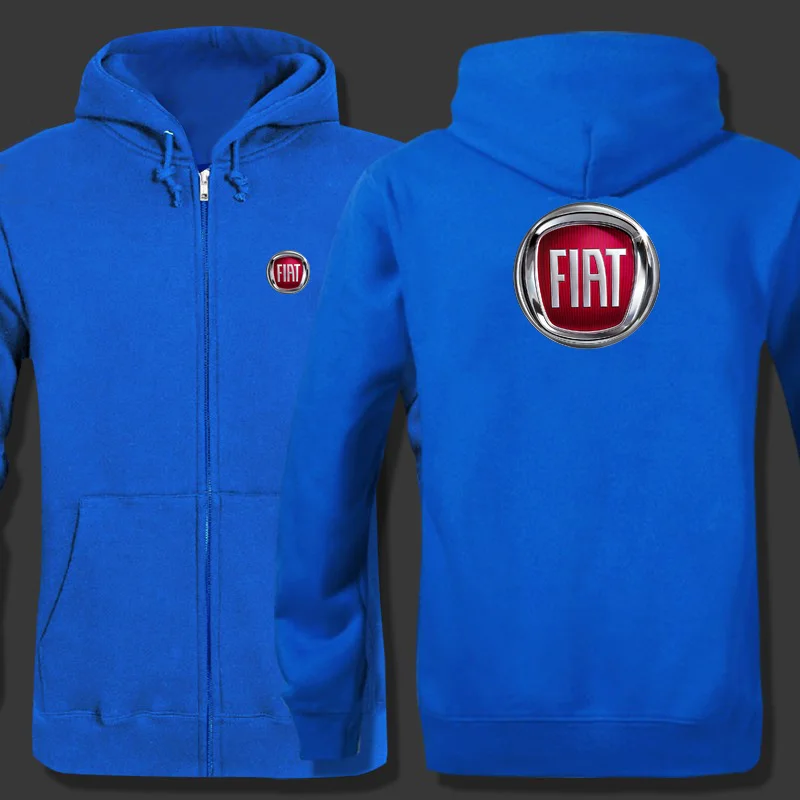 

Spring Cardigan Men Fiat logo zipper Hoodies Jacket Print Clothing Fashion Casual zipper Sweatshirt