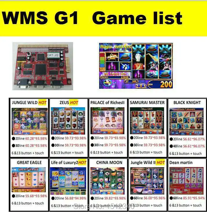 Casino PCB/доски wms nxt игровая доска WMS G1 доски хорошая цена