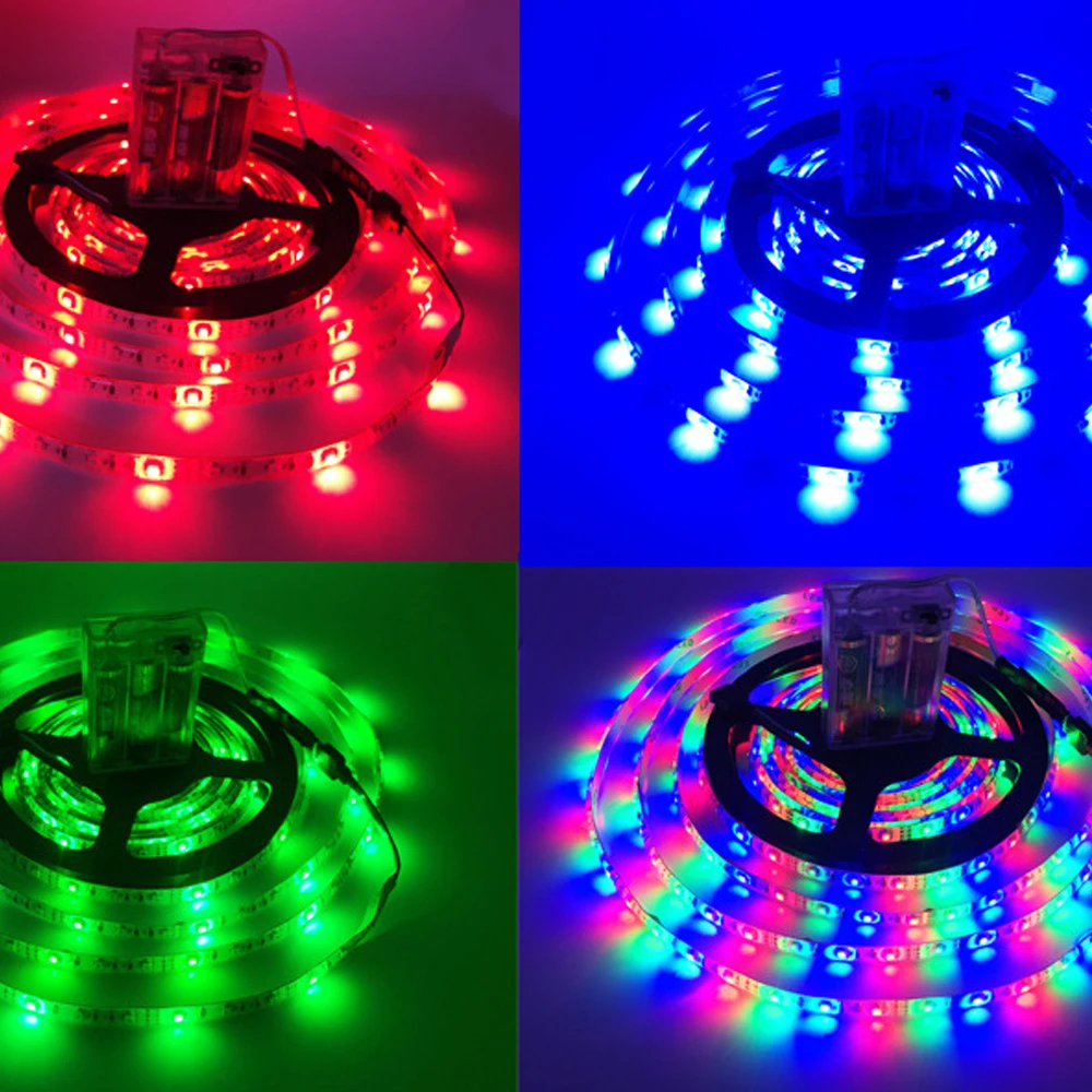 Светодиодные ленты лампы 2835 SMD RGB гибкий светодиодный светильник Лента USB / 3AA