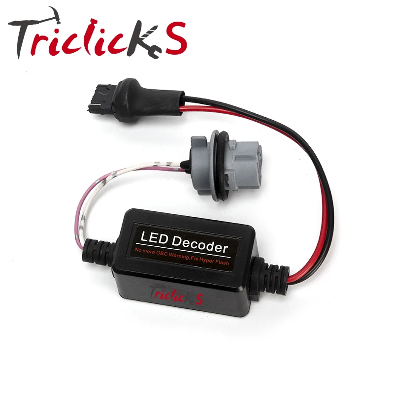 Triclicks 2x7440 W21W T20 резистор Canbus без ошибок светодиодный декодер Предупреждение
