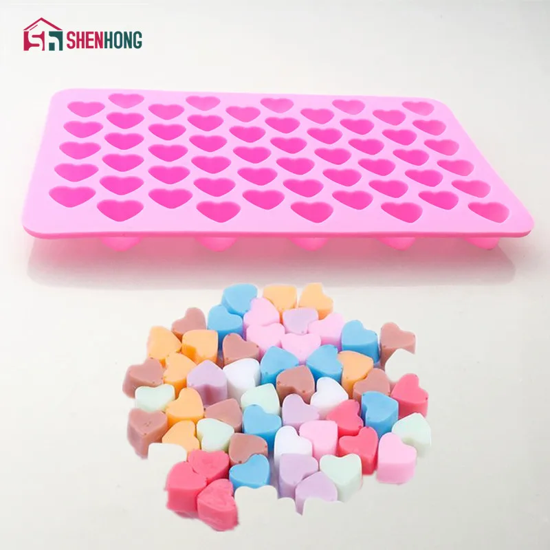 

Mini 55 Cavity Silicone Heart Cake Mold Pudding Chocolate Bakeware Chiffon Mini Muffin Cup Savarin DIY Baking Tools