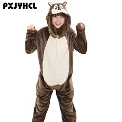 Взрослых Аниме Kigurumi комбинезоны белка крыса костюм для женщин животных Тигр Тоторо синий Стич пижамы Домашняя одежда девочек