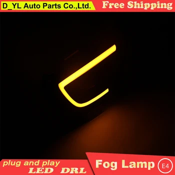 

Car styling For Kia Sportage 2015 LED DRL Sportage R High brightness guide LED DRL led fog lamps daytime running lights C shape