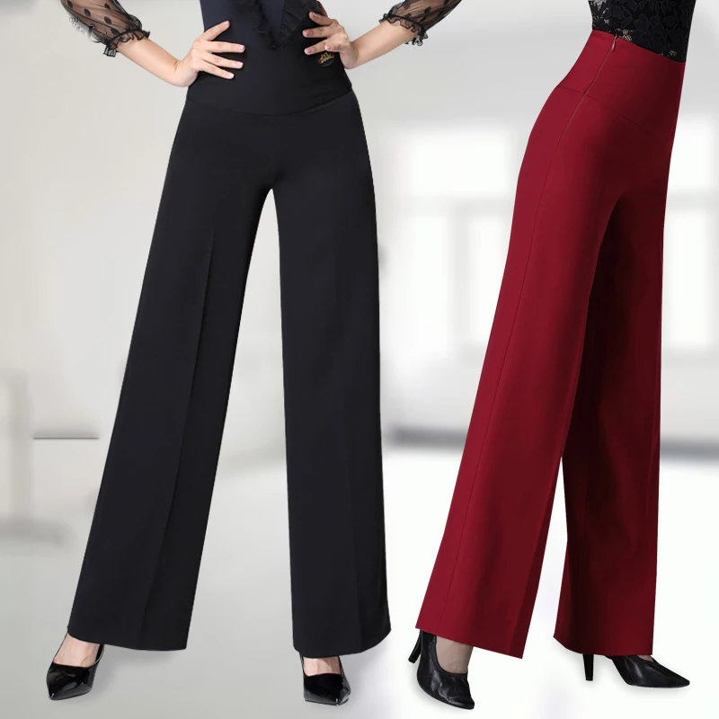 Fashion Latin Dance Pants Standard Ballroom Waltz Pants Female Adult