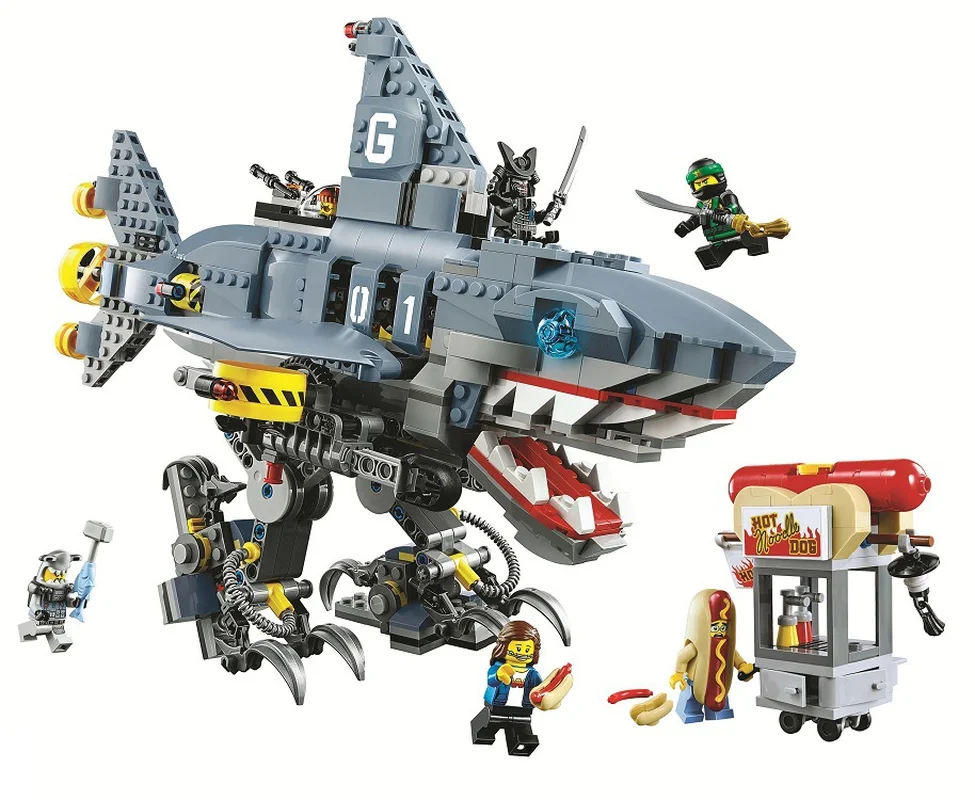 929pcs Ninja Movie Garmadon Big Great White Shark Mech 10799 Model Building Blocks Assemble Toys Bricks Compatible legoings 929pcs Ninja Movie Garmadon Big Great White Shark Mech 10799 Model Building Blocks Assemble Toys Bricks Compatible legoings