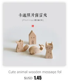 Jianwu старинные деревянные естественный стиль сообщение Clip Notes Папки канцелярские