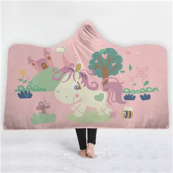 Милое детское Флисовое одеяло для взрослых с капюшоном с изображением животных из мультфильмов, женское одеяло из микрофибры для взрослых 130 см x 150 см 150 см x 200 см - Цвет: Темно-синий