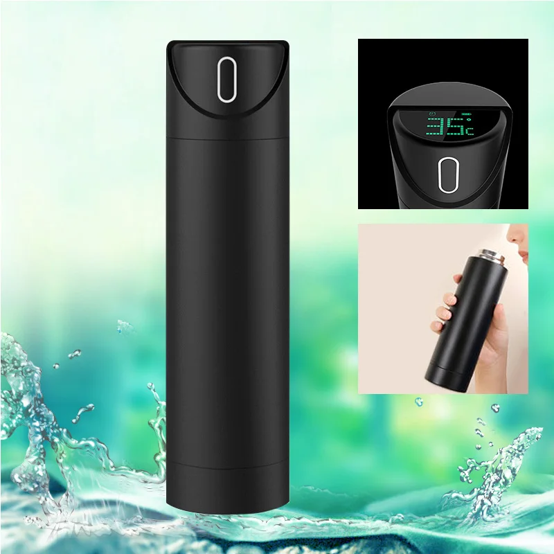 

Newly Stainless Steel Water Bottle LED Display Temperature Sensing Cup Drinking Water Remind