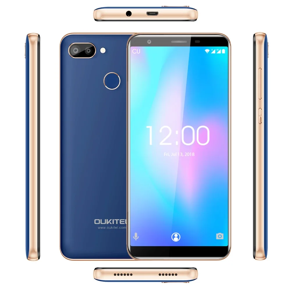 OUKITEL C11 Pro 5,5 дюймов 18:9 дисплей Android 8,1 мобильный телефон четырехъядерный 3G ram 16G rom 4G LTE 3400mAh 8.0MP смартфон