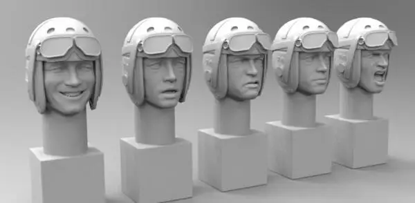 

1/35 Modified Parts Head For US Tank Soldier 5pcs/set