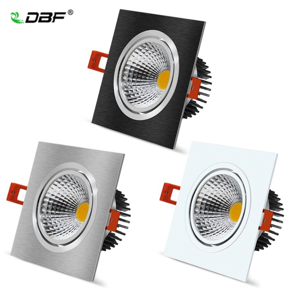 

Dimmable LED Downlight Ceiling 7W 9W 12W 15W Led Bulb Bedroom Kitchen Indoor LED Spot Lights Square ceiling recessed Lights