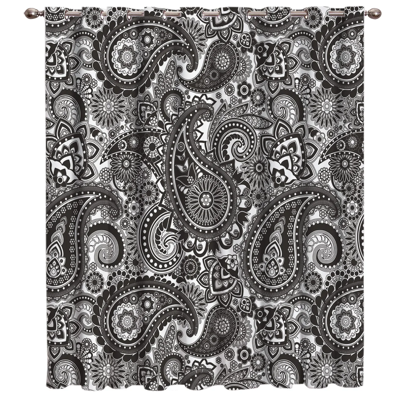 

Black and White Paisley Window Treatments Curtains Valance Curtain Lights Outdoor Fabric Kids Window Treatment Ideas Curtains