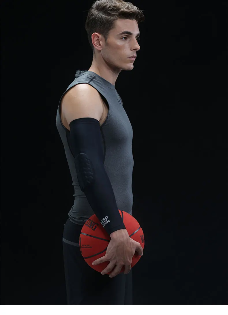 Без боли без усиления высокие эластичные баскетбольные повязки на руку рукав футбольный волейбол локтевой поддерживающий бандаж Спортивная безопасность HBFG