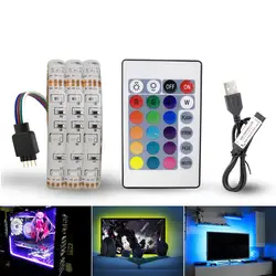 USB Светодиодная лента Водонепроницаемая RGB Светодиодная лента 3528 DC5V 60 Светодиодный s/M гибкий светодиодный светильник лента для украшения