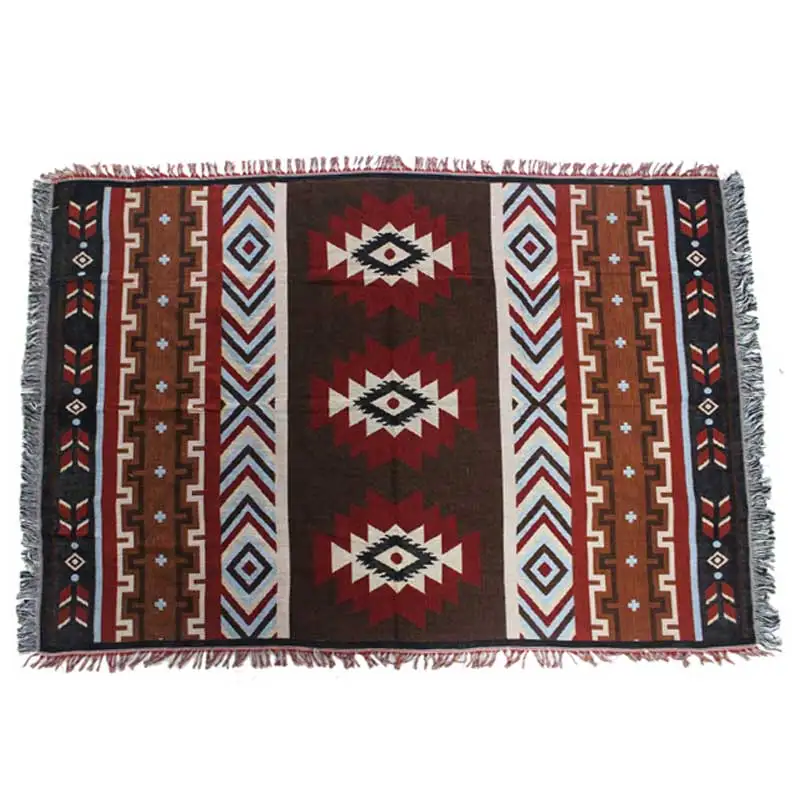 Обшитое геометрическим рисунком хлопковое Тканое одеяло для дивана индийская МАНДАЛА ГОБЕЛЕН Настенный декор для гостиной толстый чехол для дивана - Цвет: T287Y
