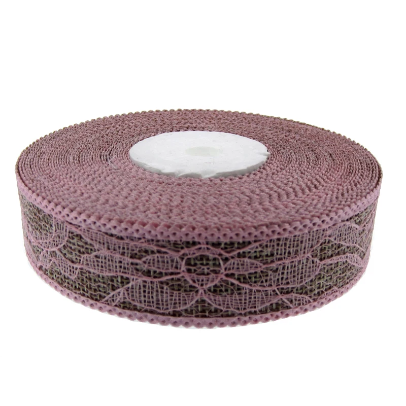 

10Yards 1" 25mm Natural Jute Burlap Ribbon Lace Ribbon Wedding Craft For Decoration Ribbon Bow