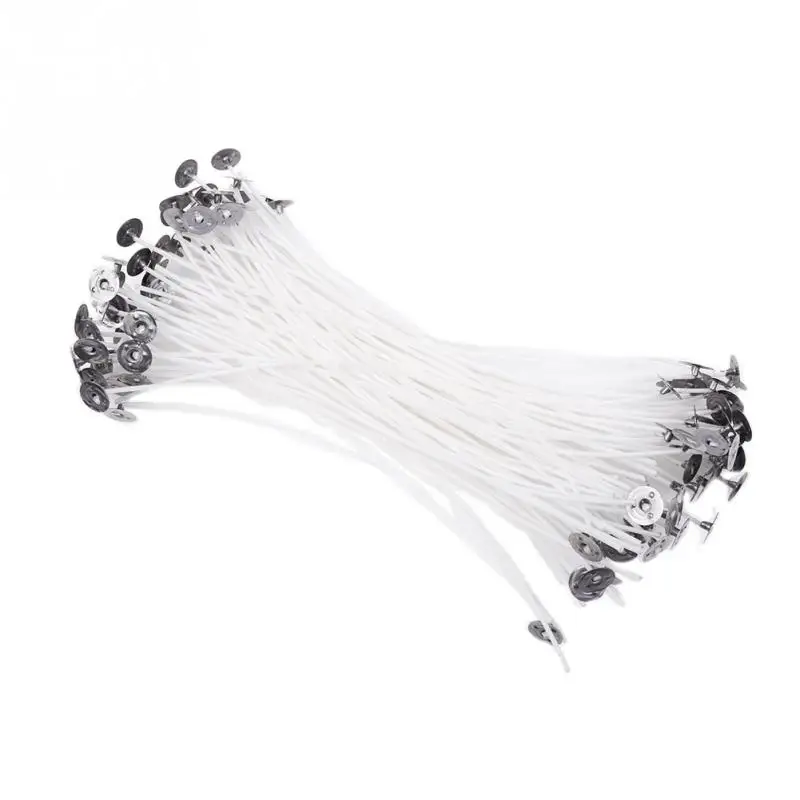 100pcs Candle Wicks With Sustainers Cotton Coreless 12mm New Candle