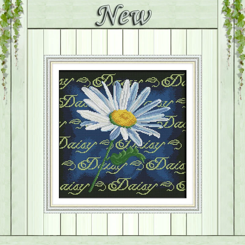 

Daisy flowers decor Paintings Counted Print on the canvas DMC 14CT 11CT DIY Chinese Cross Stitch Needlework Kits Embroidery Sets