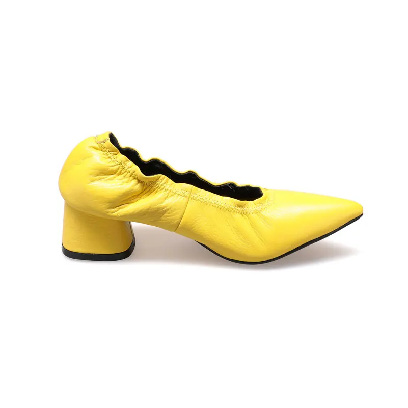 MEZEREON женская обувь из натуральной кожи обувь для женщин квадратный каблук в деловом стиле модная обувь женские туфли с острым носком