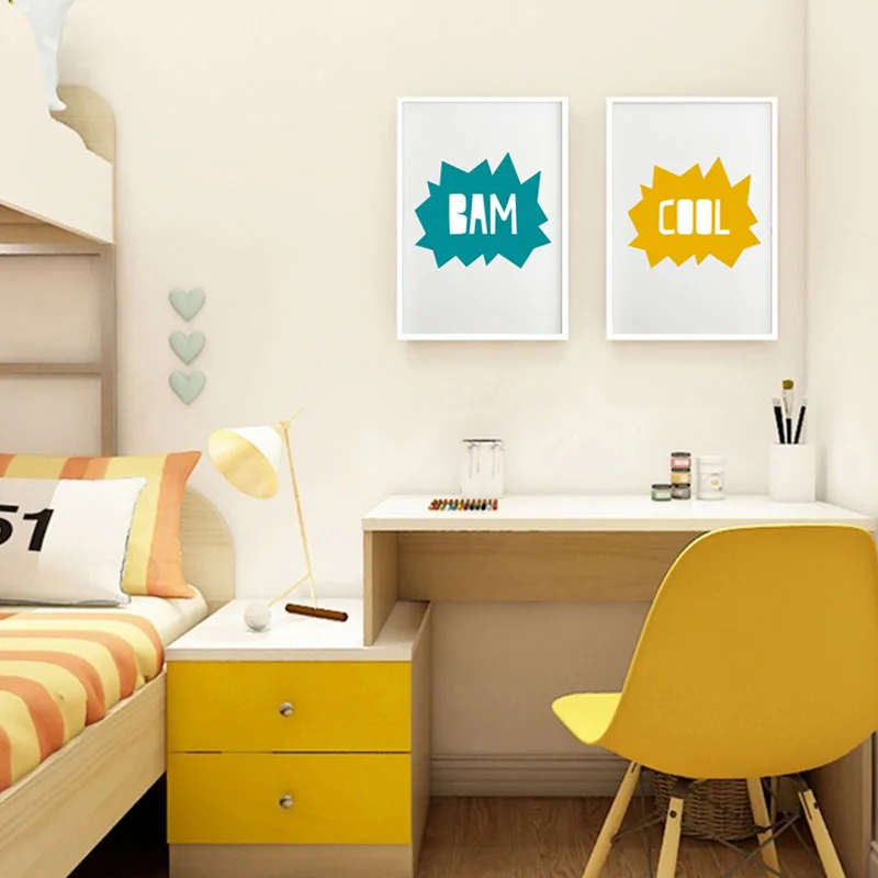 Bang Wall Art Bam картина с цитатой комикс всплеск плакаты и крутые Dude печатает научную