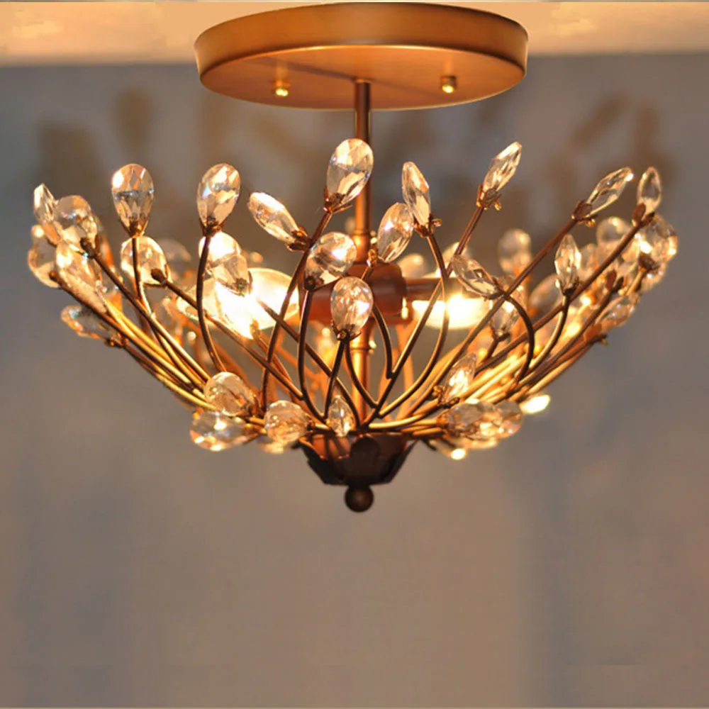 Black Crystal Lampshade Tree Branch Shape Ceiling Light Double E14 ... Black Crystal Lampshade Tree Branch Shape Ceiling Light Double E14 ...