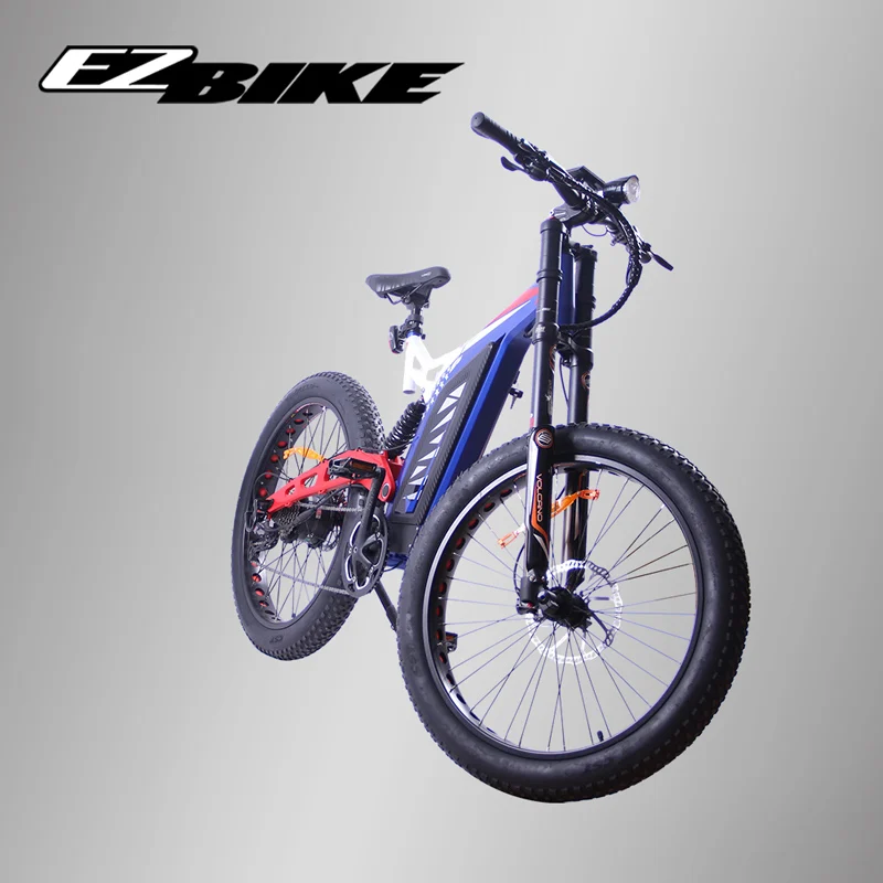 Perfect EZBIKE Electric Bike 26x3.0" 27 speed Fat Electric Bicycle 48 V 13 AH Lithium Battery Electric Mountain Bikes 500W Motor EBike 3