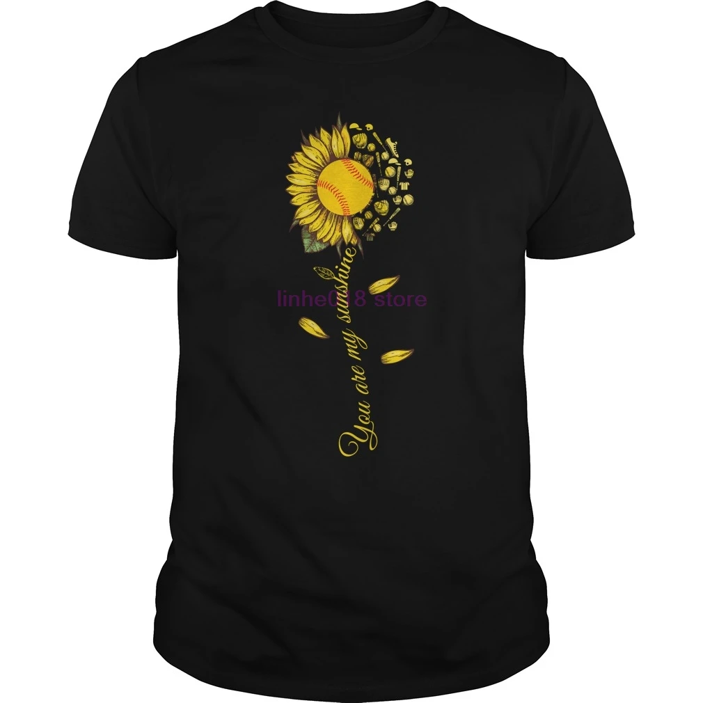 

GILDAN 2019 brand men shirt You are my sunshine sunflower softball shirt