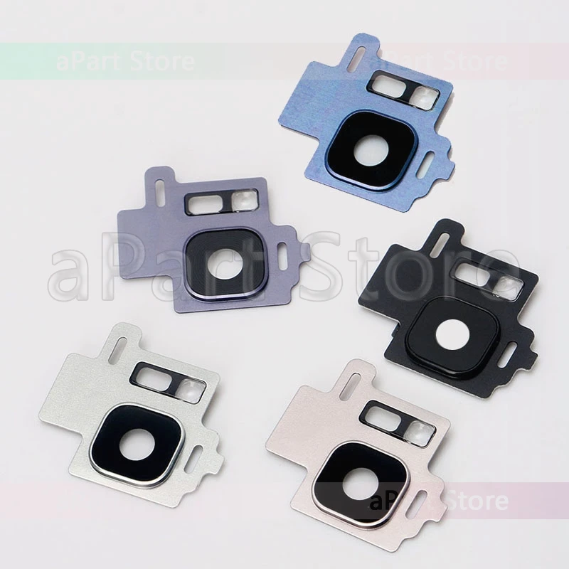 

Camera Glass for Samsung Galaxy S8 Plus + G9500 G9550 Back Rear Camera Lens Ring Cover with Sticker Flash Replacement