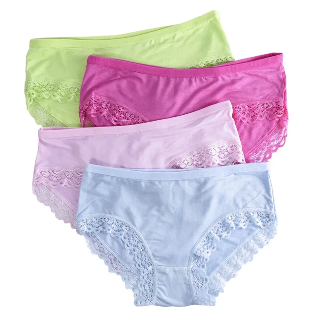 Buy 4 Pack Cotton Teenage Girls Underwear Kid Soft