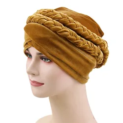 turban velvet india head caps hair accessories for women braid muslim women hats cap fashion mujer headcloth turban velvet india head caps hair accessories for women braid muslim women hats cap fashion mujer headcloth