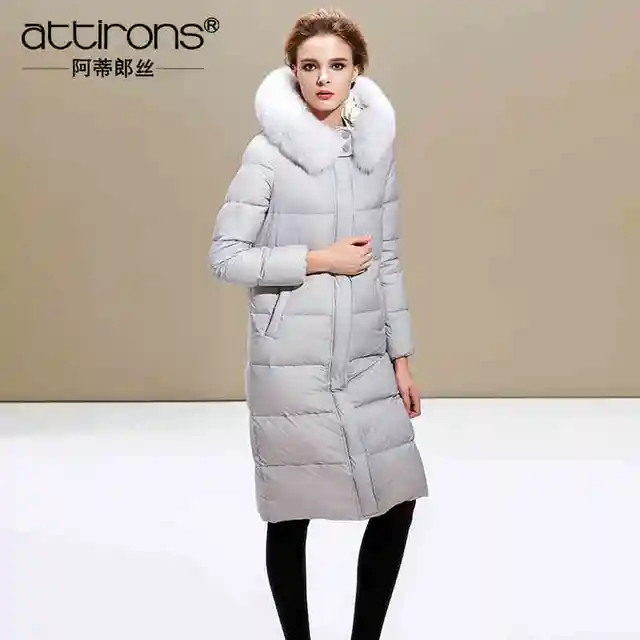 Cheap  2015 New Hot Winter Thicken Warm Woman Down jacket Coat Parkas Outerwear Hooded Fox Fur collar Luxury High Long Plus Size 3XXXL