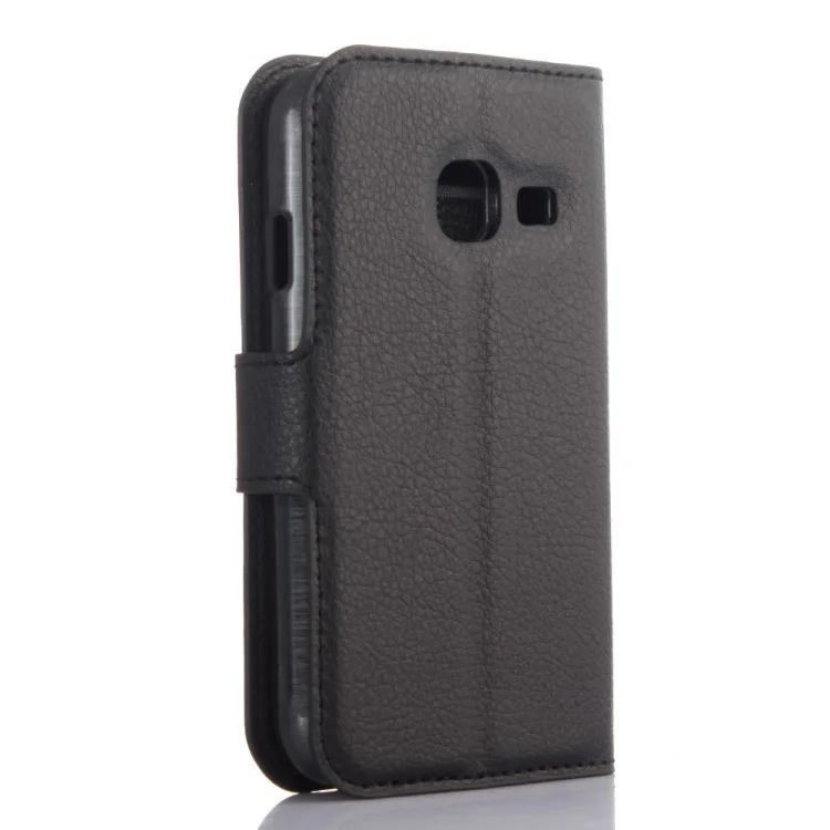 Чехол-бумажник чехол кожаный чехол для samsung Galaxy J1 мини J105 J105H J105F J105b SM-J105H J1Mini крышка Защитный флип-чехол для телефона - Цвет: Black
