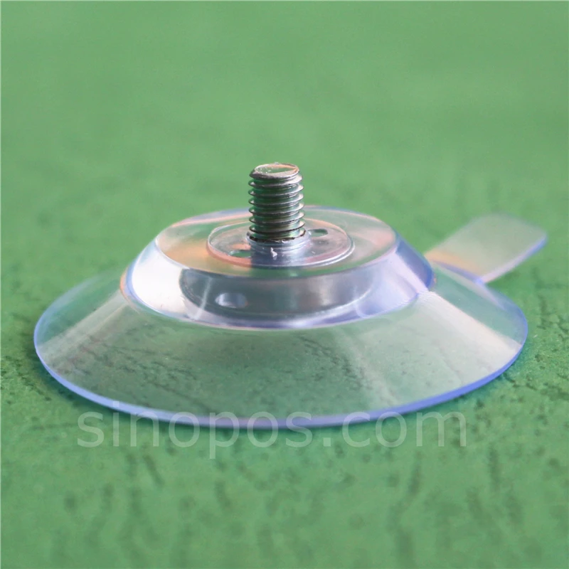 Medium Suction Cup With Screw Fitting, plastic nut window glass wall mount furniture fixture poster sign holder threaded sucker