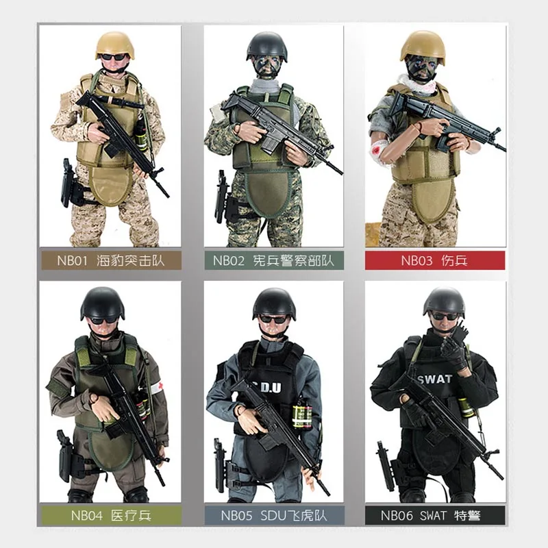 NEW! 1pcs 12" 1/6 SWAT SDU SEALs Uniform Military Army Combat Game Toys