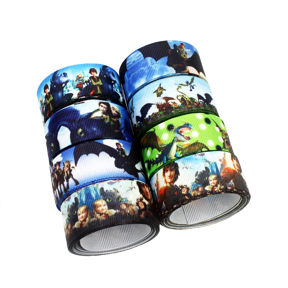 IuBuFiGo 7/" печатные корсажные ленты 22 мм Мультяшные ленты DIY Швейные банты для волос подарочная упаковка ленточный аксессуар 3000