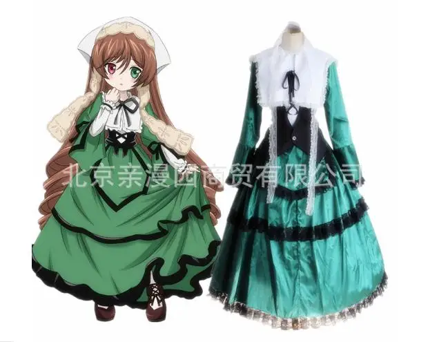 Фирменная новинка аниме Rozen Maiden Косплэй костюм Suiseiseki Джейд Стерн Костюмы для косплея зеленое платье полный набор