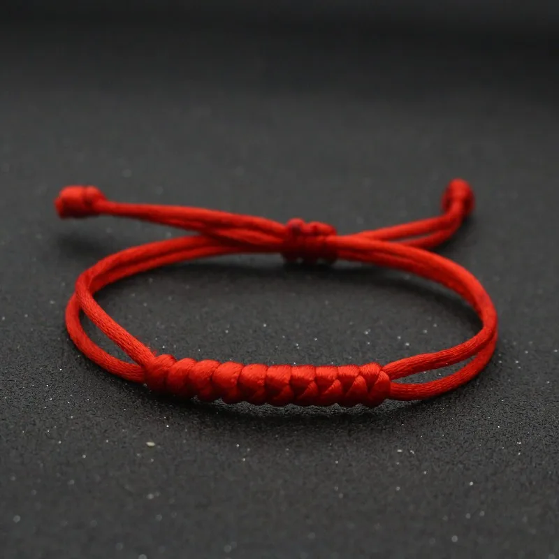 Новинка, простые модные красные браслеты-шармы для женщин, на удачу, красная веревка, узел King Kong, плетеный браслет, ювелирное изделие для пары, подарок